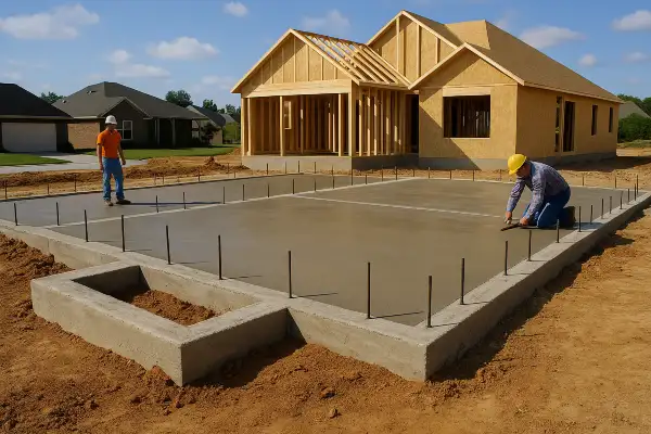 concrete foundation to build a new house from Concrete King Dallas in Dallas, TX - Concrete driveway resurfacing